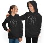 Preview: Horse hoodie for kids - hooded sweater silhouette with woman and horse